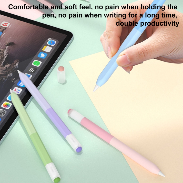 For Apple Pencil USB-C Gradient Silicone Stylus Protective Case(Black) For Apple Pencil USB-C Gradient Silicone Stylus Protective Case(Black)