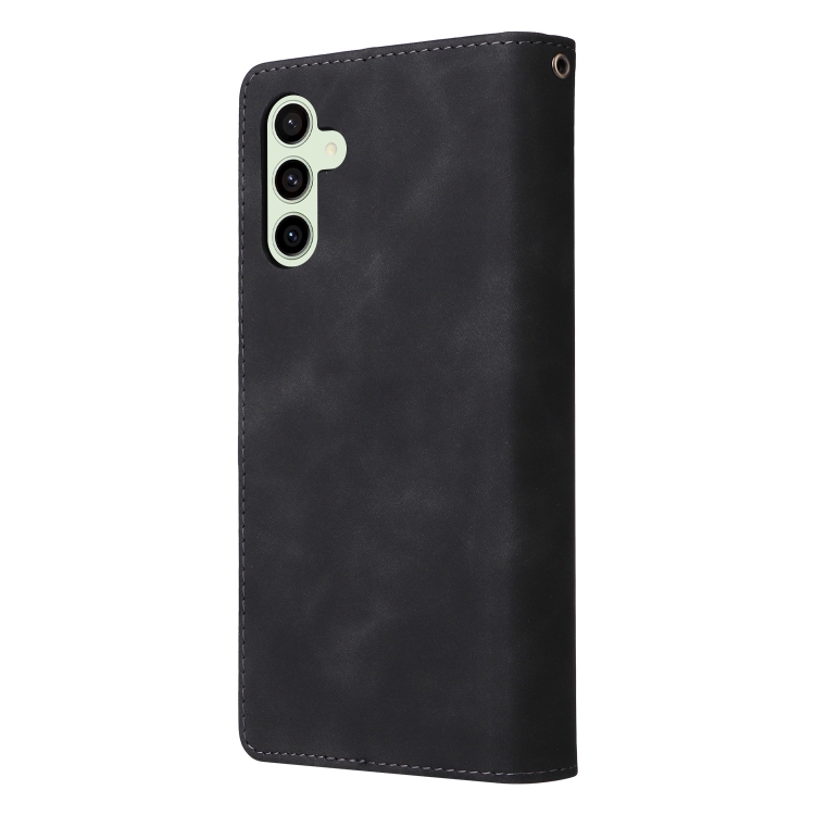 For Samsung Galaxy S24 FE 5G Multifunctional Multi-Card Wallet Phone Leather Case(Black) For Samsung Galaxy S24 FE 5G Multifunctional Multi-Card Wallet Phone Leather Case(Black)