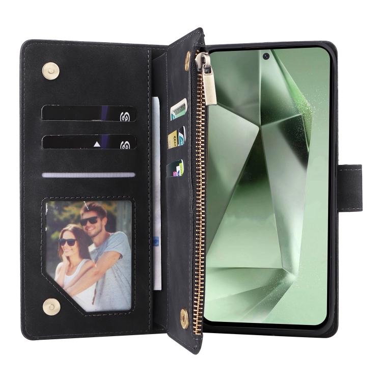 For Samsung Galaxy S24 FE 5G Multifunctional Multi-Card Wallet Phone Leather Case(Black) For Samsung Galaxy S24 FE 5G Multifunctional Multi-Card Wallet Phone Leather Case(Black)