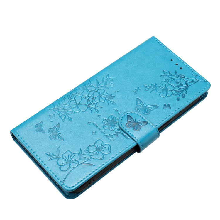 For Samsung Galaxy S23 FE 5G Butterflies and Flowers Leather Phone Case(Blue) For Samsung Galaxy S23 FE 5G Butterflies and Flowers Leather Phone Case(Blue)