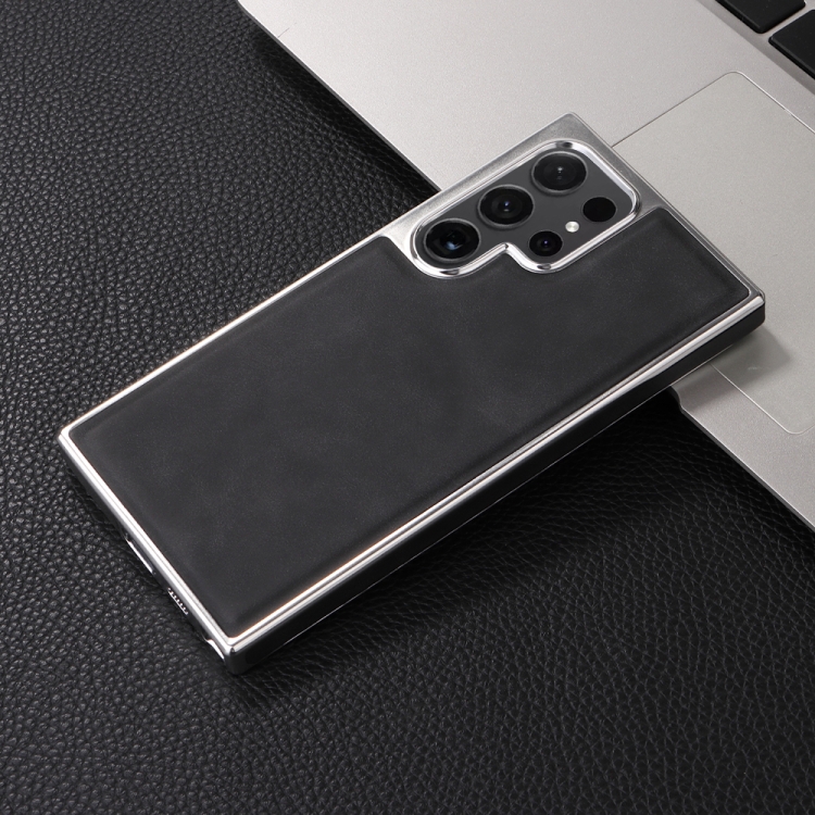 For Samsung Galaxy S23+ 5G Electroplated Side PU Hybrid TPU MagSafe Phone Case(Black) For Samsung Galaxy S23+ 5G Electroplated Side PU Hybrid TPU MagSafe Phone Case(Black)