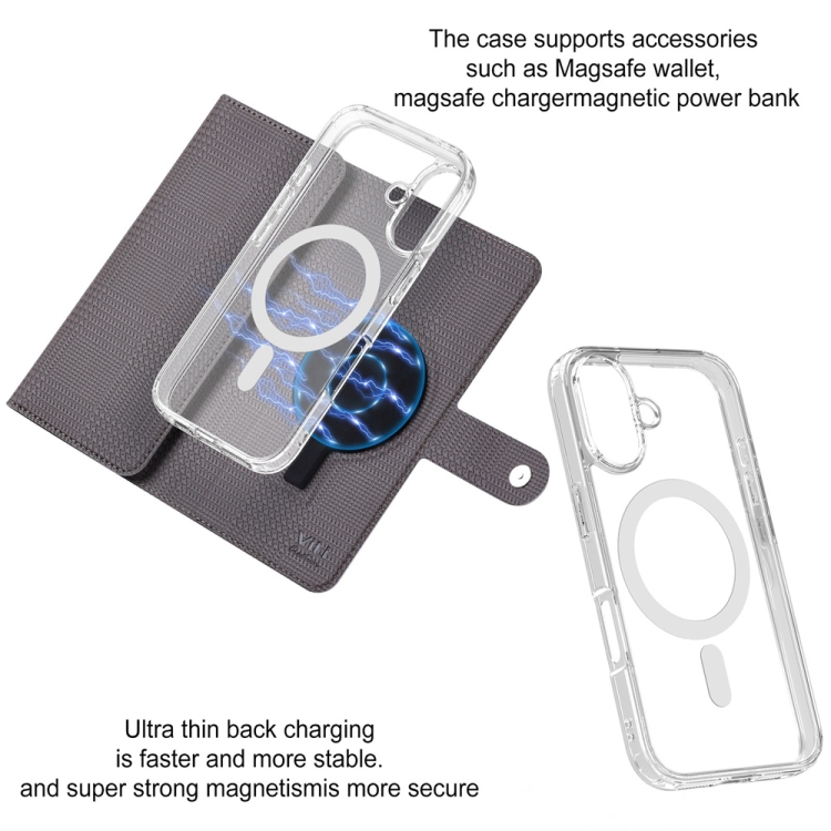 For iPhone 13 Pro Max ViLi GHA-C Series RFID MagSafe Magnetic Flip Leather Phone Case(Grey) For iPhone 13 Pro Max ViLi GHA-C Series RFID MagSafe Magnetic Flip Leather Phone Case(Grey)