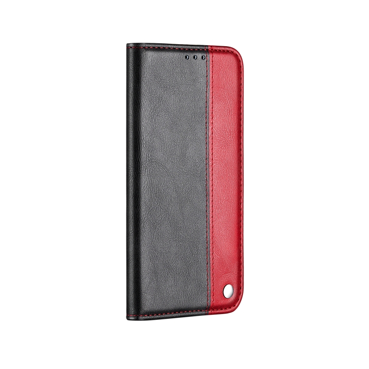 For iPhone 12 / 12 Pro Business Solid Color Stitching Horizontal Flip Leather Case with Holder & Card Slots(Red) For iPhone 12 / 12 Pro Business Solid Color Stitching Horizontal Flip Leather Case with Holder & Card Slots(Red)