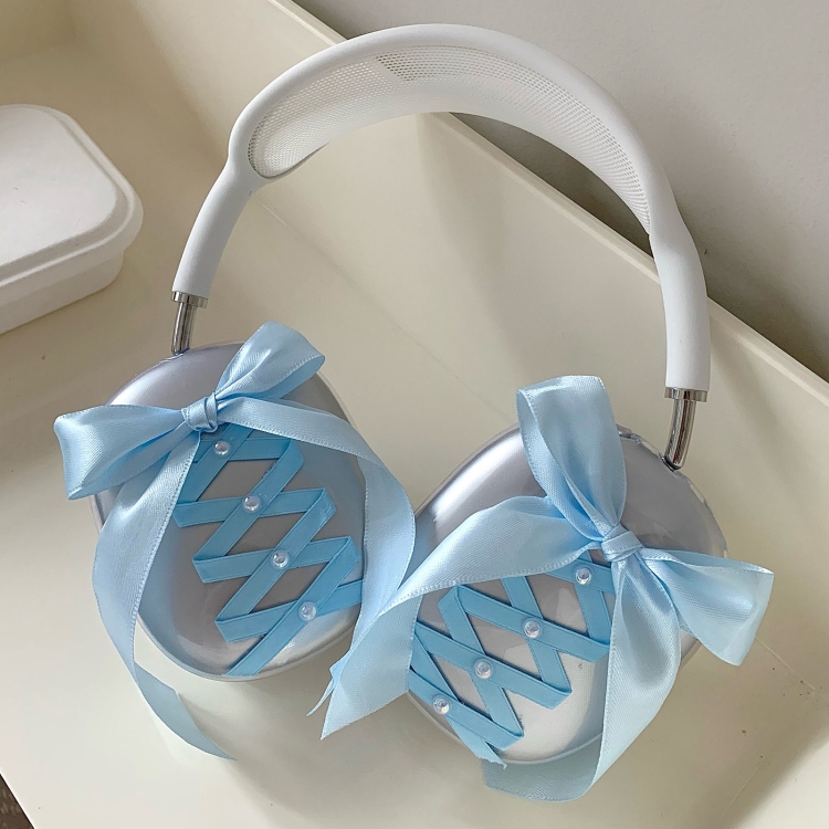 AirPods max 専用　アクセサリー　カバー　ケース　りぼん Amazon | CAQYNVK AirPods Max用ヘッドホンカバー、リボン柄耐衝撃保護