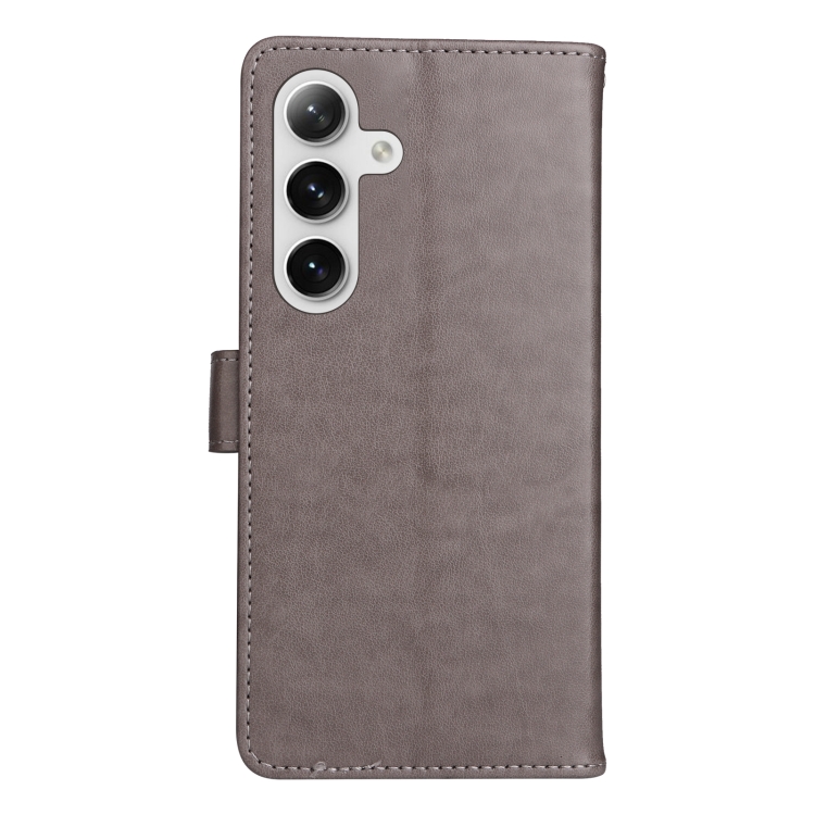 For Samsung Galaxy S25+ / S24+ 5G Cat and Bee Embossed Flip Leather Phone Case(Grey) For Samsung Galaxy S25+ / S24+ 5G Cat and Bee Embossed Flip Leather Phone Case(Grey)