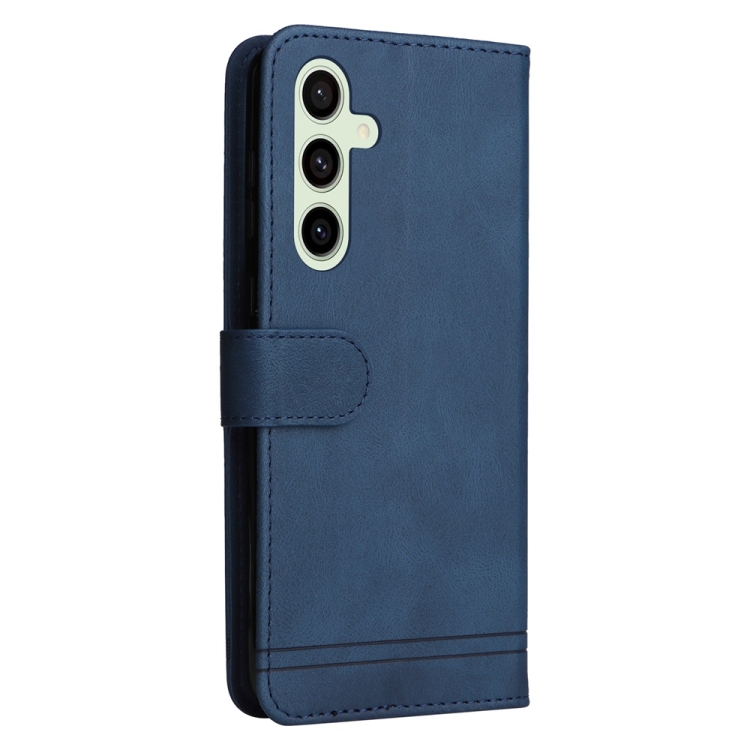 For Samsung Galaxy S24 FE 5G Skin Feel Life Tree Metal Button Leather Phone Case(Blue) For Samsung Galaxy S24 FE 5G Skin Feel Life Tree Metal Button Leather Phone Case(Blue)