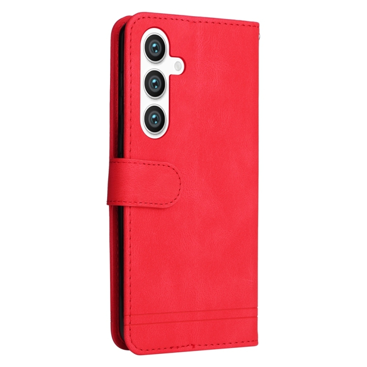 For Samsung Galaxy S25 5G Skin Feel Life Tree Metal Button Leather Phone Case(Red) For Samsung Galaxy S25 5G Skin Feel Life Tree Metal Button Leather Phone Case(Red)