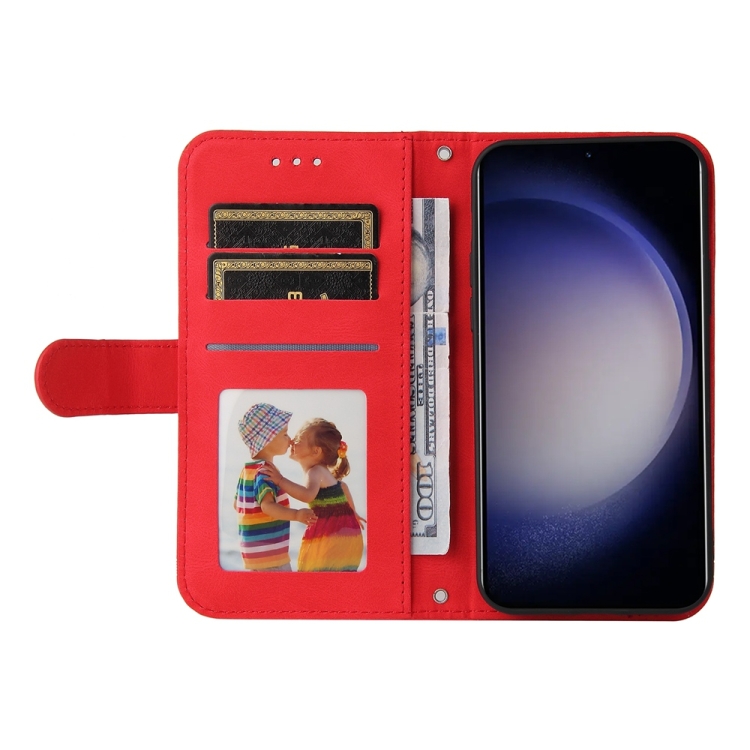 For Samsung Galaxy S25 5G Skin Feel Life Tree Metal Button Leather Phone Case(Red) For Samsung Galaxy S25 5G Skin Feel Life Tree Metal Button Leather Phone Case(Red)