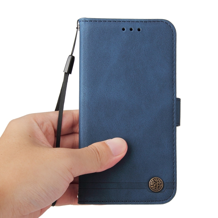 For Samsung Galaxy S25 Ultra 5G Skin Feel Life Tree Metal Button Leather Phone Case(Blue) For Samsung Galaxy S25 Ultra 5G Skin Feel Life Tree Metal Button Leather Phone Case(Blue)