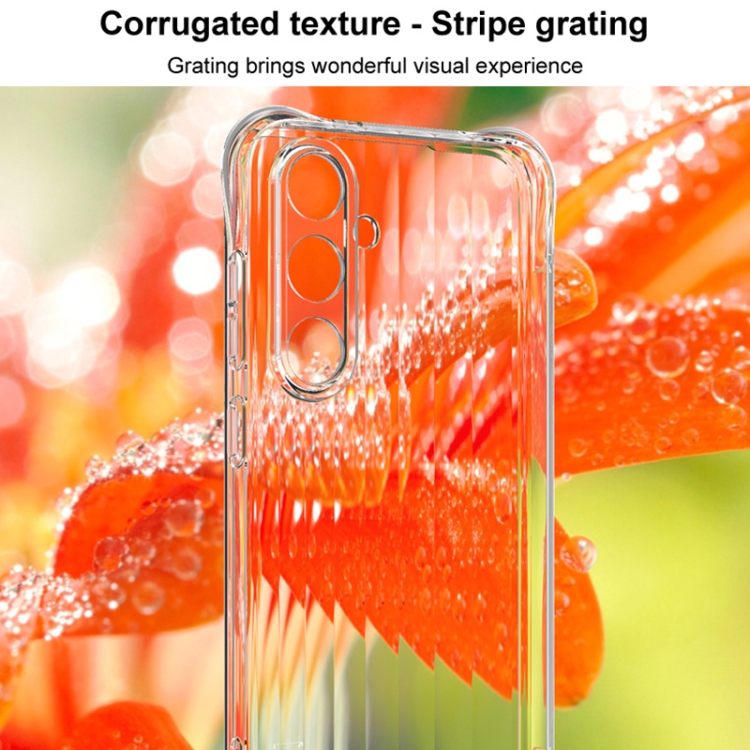 For Samsung Galaxy S24 FE 5G IMAK Corrugated Texture Airbag TPU Phone Case(Transparent) For Samsung Galaxy S24 FE 5G IMAK Corrugated Texture Airbag TPU Phone Case(Transparent)