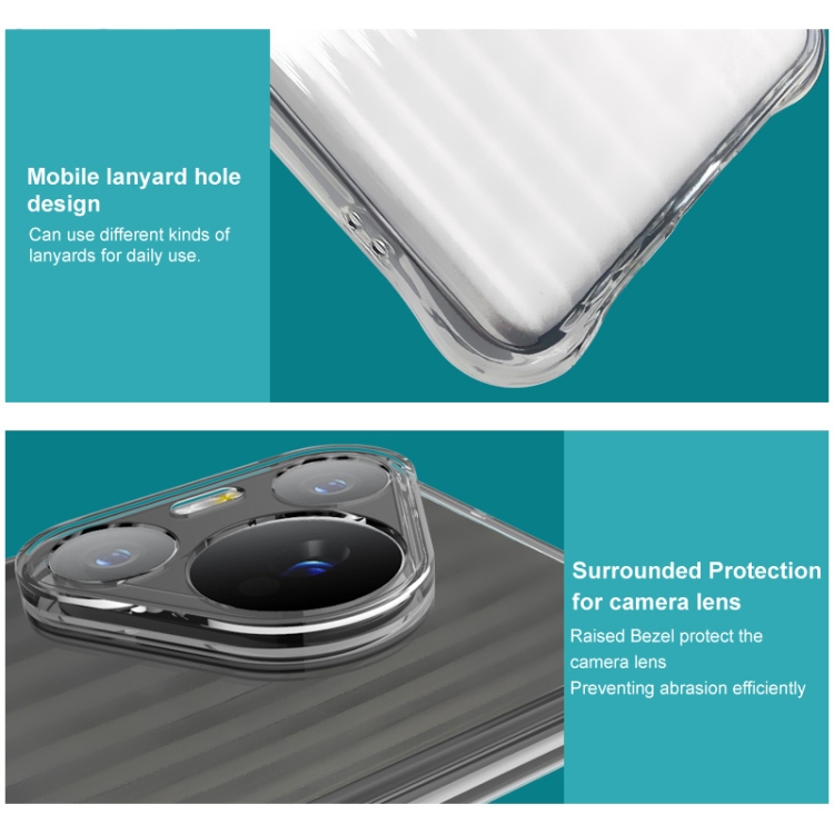 For Samsung Galaxy S24 FE 5G IMAK Corrugated Texture Airbag TPU Phone Case(Transparent) For Samsung Galaxy S24 FE 5G IMAK Corrugated Texture Airbag TPU Phone Case(Transparent)