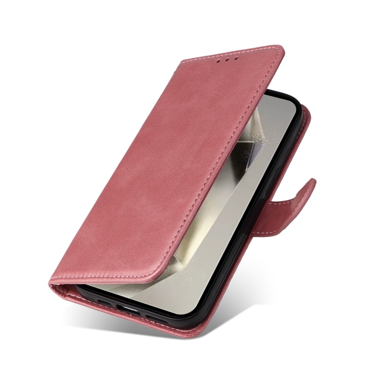 For Galaxy S25 Ultra 5G Classic Calf Texture Flip Leather Phone Case(Rose Gold) 6