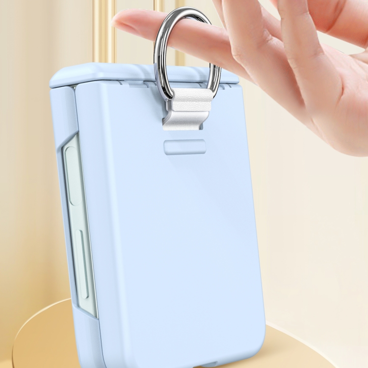 For Samsung Galaxy Z Flip6 5G TPU+PC Folding Center Shaft Phone Case with Ring(Transparent Black)