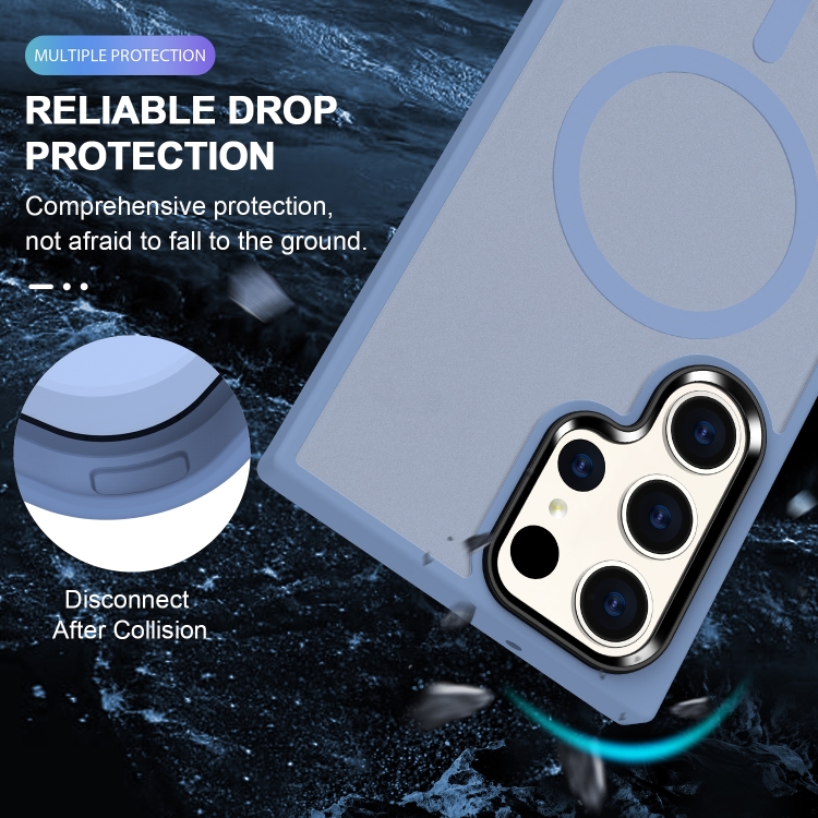 For Samsung Galaxy S23 Ultra 5G MagSafe Magnetic Skin Feel Frosted Phone Case(Light Blue) For Samsung Galaxy S23 Ultra 5G MagSafe Magnetic Skin Feel Frosted Phone Case(Light Blue)