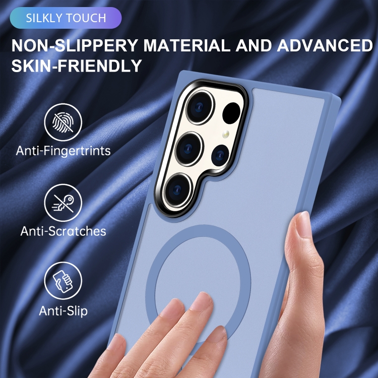 For Samsung Galaxy S23 Ultra 5G MagSafe Magnetic Skin Feel Frosted Phone Case(Light Blue) For Samsung Galaxy S23 Ultra 5G MagSafe Magnetic Skin Feel Frosted Phone Case(Light Blue)