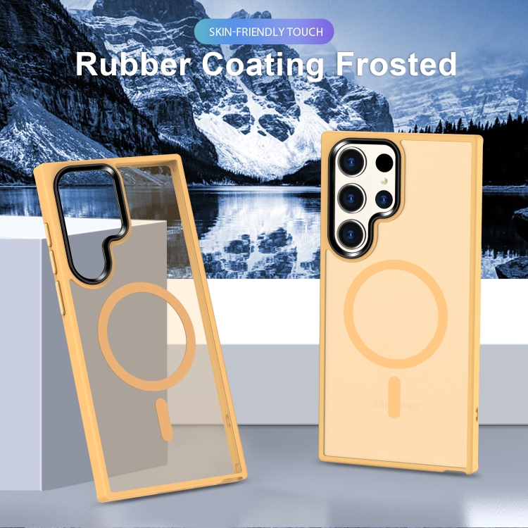 For Samsung Galaxy S24 Ultra 5G MagSafe Magnetic Skin Feel Frosted Phone Case(Orange) For Samsung Galaxy S24 Ultra 5G MagSafe Magnetic Skin Feel Frosted Phone Case(Orange)