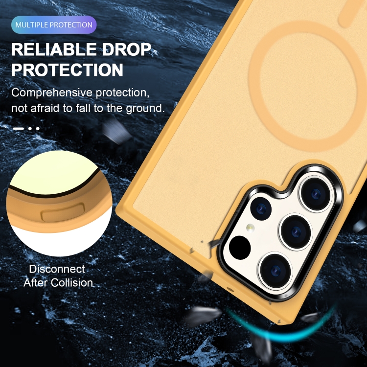 For Samsung Galaxy S24 Ultra 5G MagSafe Magnetic Skin Feel Frosted Phone Case(Orange) For Samsung Galaxy S24 Ultra 5G MagSafe Magnetic Skin Feel Frosted Phone Case(Orange)