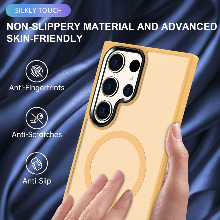 For Samsung Galaxy S24 Ultra 5G MagSafe Magnetic Skin Feel Frosted Phone Case(Orange) For Samsung Galaxy S24 Ultra 5G MagSafe Magnetic Skin Feel Frosted Phone Case(Orange)