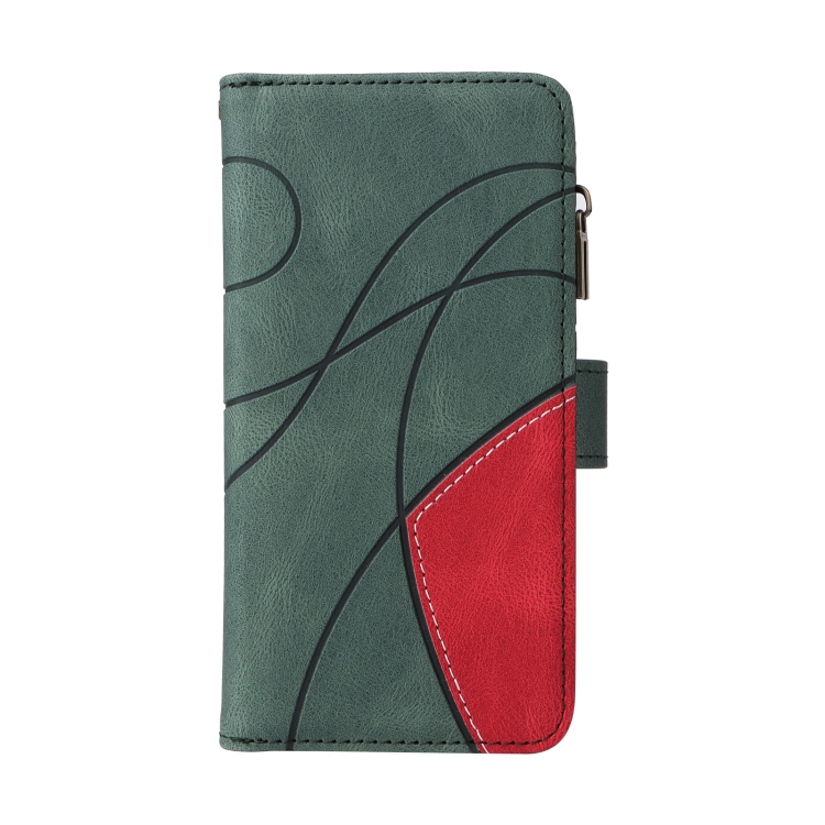 For Samsung Galaxy S24 FE 5G Dual-color 9 Card Slots Zipper Wallet Leather Phone Case(Green) For Samsung Galaxy S24 FE 5G Dual-color 9 Card Slots Zipper Wallet Leather Phone Case(Green)