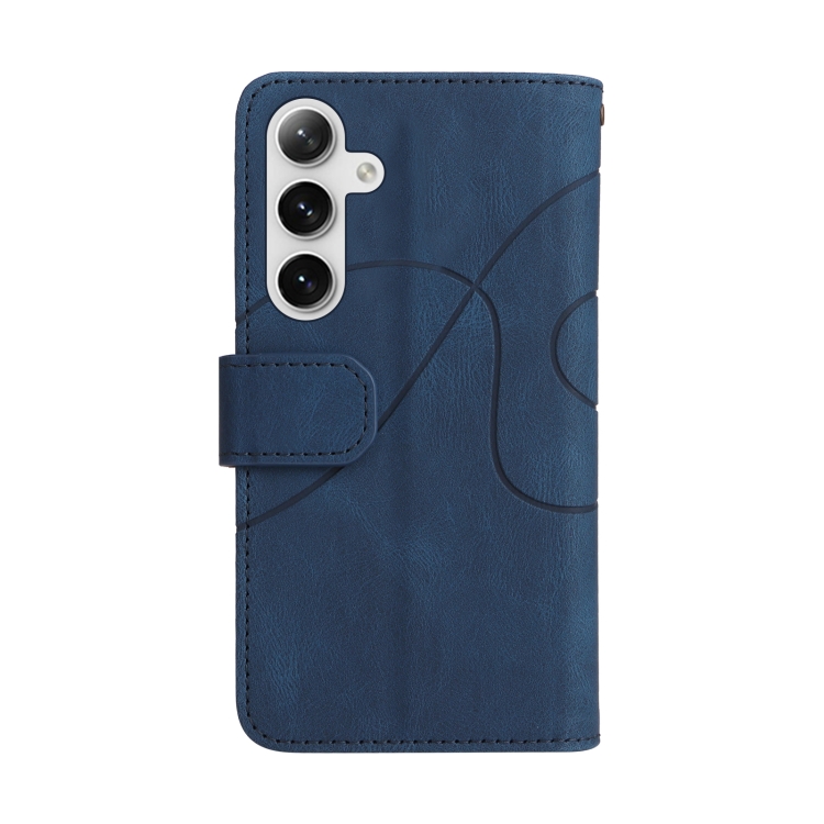 For Samsung Galaxy S25+ / S24+ 5G Dual-color 9 Card Slots Zipper Wallet Leather Phone Case(Blue) For Samsung Galaxy S25+ / S24+ 5G Dual-color 9 Card Slots Zipper Wallet Leather Phone Case(Blue)