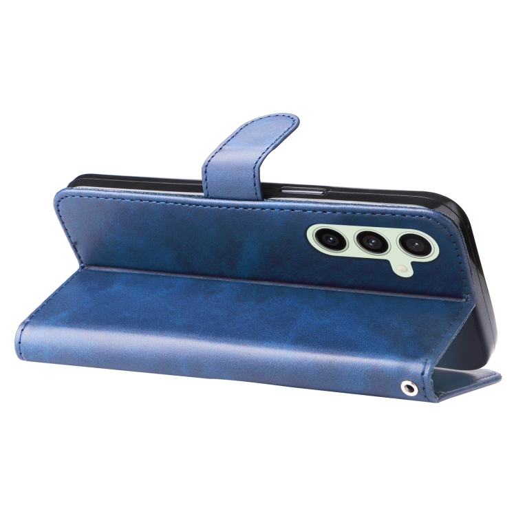 For Samsung Galaxy S24 FE 5G Fashion Calf Texture Zipper Leather Phone Case(Blue) For Samsung Galaxy S24 FE 5G Fashion Calf Texture Zipper Leather Phone Case(Blue)