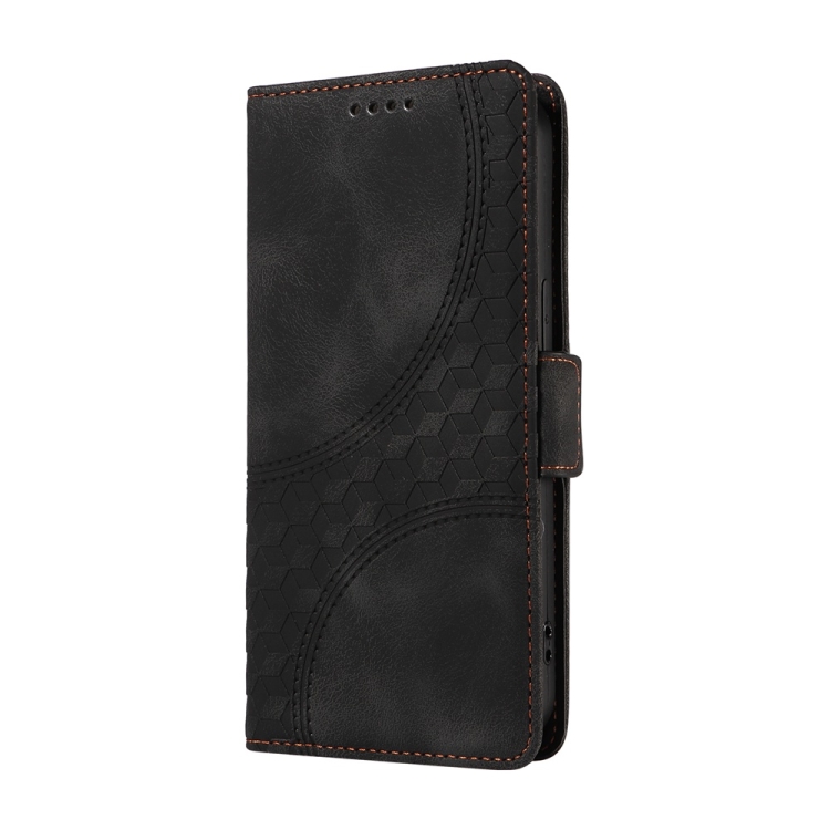 For Samsung Galaxy S24 FE 5G Embossed Rhombus Starry Leather Phone Case(Black) For Samsung Galaxy S24 FE 5G Embossed Rhombus Starry Leather Phone Case(Black)