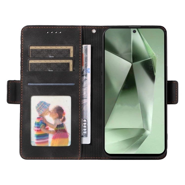 For Samsung Galaxy S24 FE 5G Embossed Rhombus Starry Leather Phone Case(Black) For Samsung Galaxy S24 FE 5G Embossed Rhombus Starry Leather Phone Case(Black)