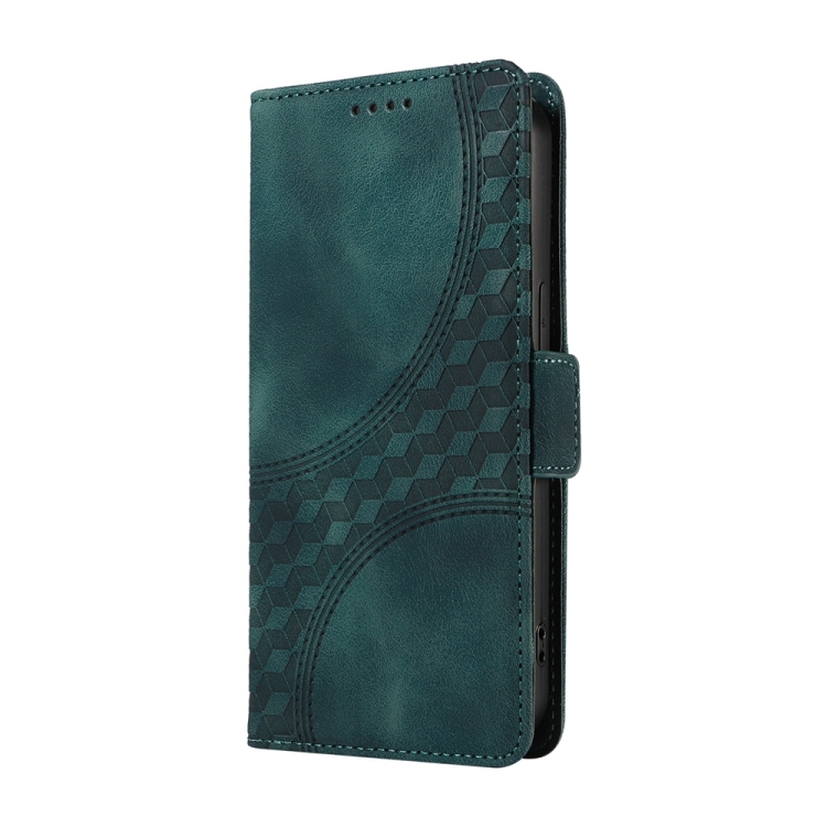 For Samsung Galaxy S25+ 5G Embossed Rhombus Starry Leather Phone Case(Green) For Samsung Galaxy S25+ 5G Embossed Rhombus Starry Leather Phone Case(Green)