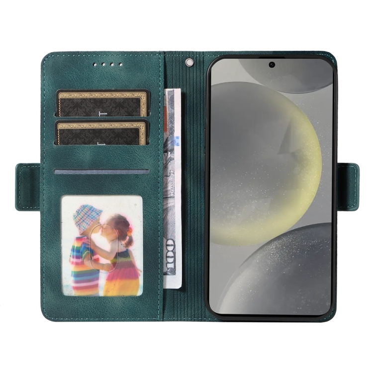 For Samsung Galaxy S25+ 5G Embossed Rhombus Starry Leather Phone Case(Green) For Samsung Galaxy S25+ 5G Embossed Rhombus Starry Leather Phone Case(Green)