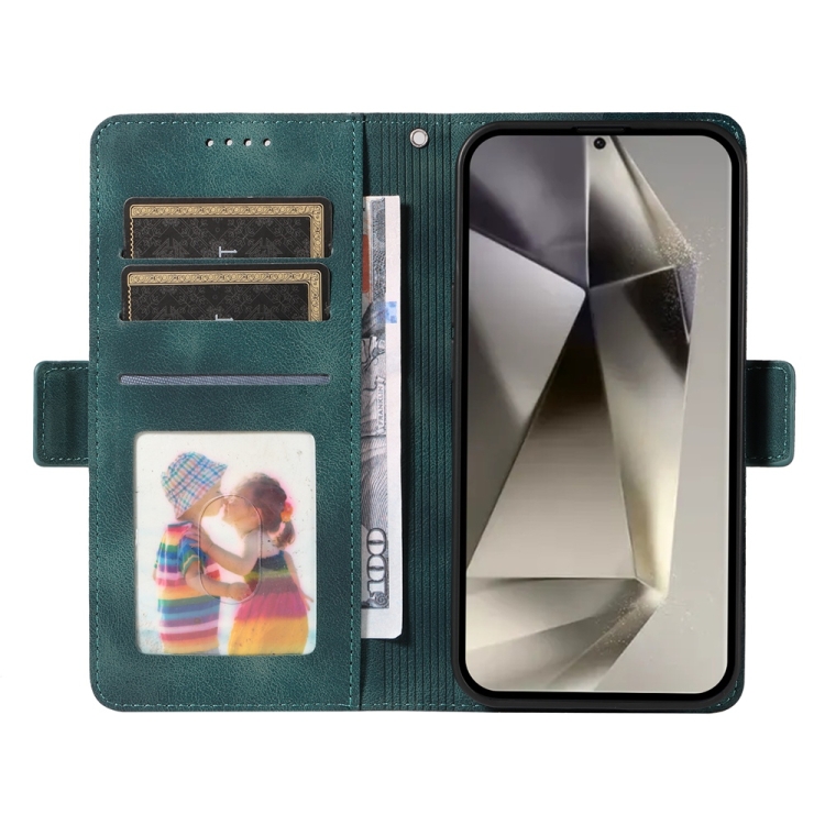 For Samsung Galaxy S25 Ultra 5G Embossed Rhombus Starry Leather Phone Case(Green) For Samsung Galaxy S25 Ultra 5G Embossed Rhombus Starry Leather Phone Case(Green)