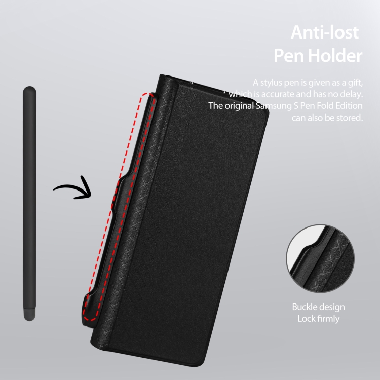 For Samsung Galaxy Z Fold Special DUX DUCIS Bril Series PU + TPU Phone Case with Pen Slot(Black) For Samsung Galaxy Z Fold Special DUX DUCIS Bril Series PU + TPU Phone Case with Pen Slot(Black)