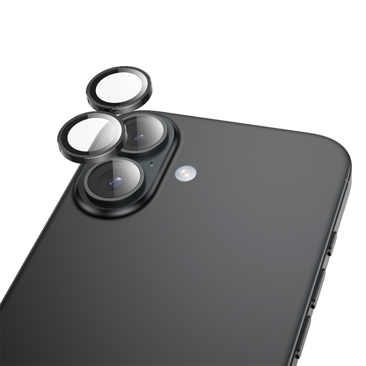 For iPhone 16 / 16 Plus hoco V12 Plus 3D Eagle Eye Metal Lens Protective Film(Black) For iPhone 16 / 16 Plus hoco V12 Plus 3D Eagle Eye Metal Lens Protective Film(Black)
