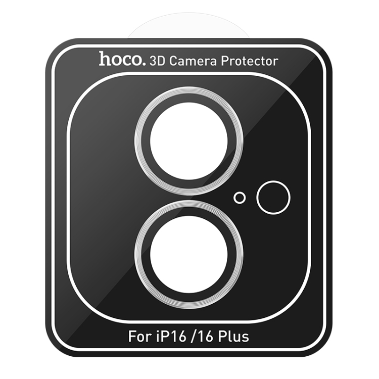 For iPhone 16 / 16 Plus hoco V12 Plus 3D Eagle Eye Metal Lens Protective Film(Black) For iPhone 16 / 16 Plus hoco V12 Plus 3D Eagle Eye Metal Lens Protective Film(Black)
