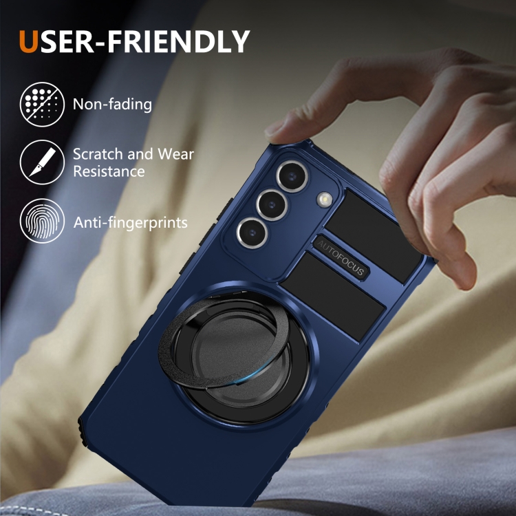 For Samsung Galaxy S22 5G Rotating Magnetic Holder Phone Case(Royal Blue) For Samsung Galaxy S22 5G Rotating Magnetic Holder Phone Case(Royal Blue)