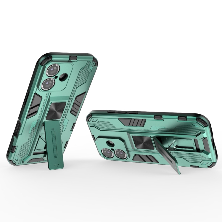 For iPhone 16 Supersonic PC + TPU Holder Phone Case(Green) For iPhone 16 Supersonic PC + TPU Holder Phone Case(Green)