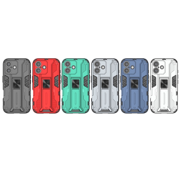 For iPhone 16 Supersonic PC + TPU Holder Phone Case(Green) For iPhone 16 Supersonic PC + TPU Holder Phone Case(Green)