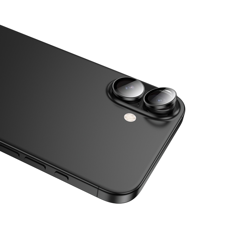 For iPhone 16 / 16 Plus hoco V13 3D Metal Lens Protective Film(Black) For iPhone 16 / 16 Plus hoco V13 3D Metal Lens Protective Film(Black)