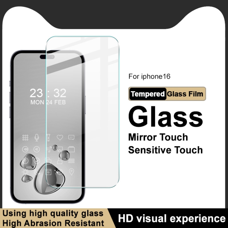 For iPhone 16 imak H Series Full Screen Tempered Glass Film For iPhone 16 imak H Series Full Screen Tempered Glass Film