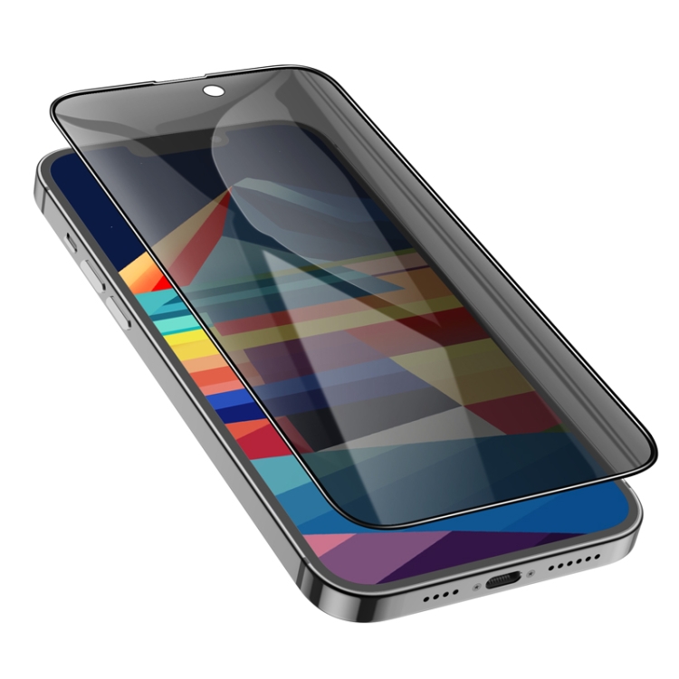 For iPhone 16 Plus / 15 Plus hoco A12 Pro Nano 3D Full Screen Edges Protection Privacy Tempered Glass Film For iPhone 16 Plus / 15 Plus hoco A12 Pro Nano 3D Full Screen Edges Protection Privacy Tempered Glass Film
