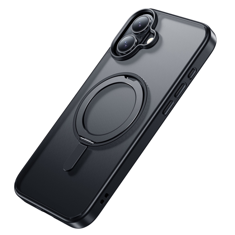 For iPhone 16 hoco AS1 MagSafe Magnetic Rotating Stand Phone Case(Transparent) For iPhone 16 hoco AS1 MagSafe Magnetic Rotating Stand Phone Case(Transparent)