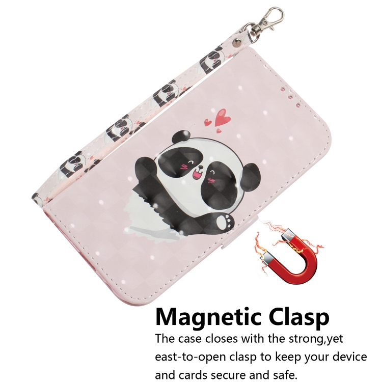 For iPhone 12 / 12 Pro 3D Colored Drawing Horizontal Flip Leather Case with Holder & Card Slots & Wallet & Lanyard(Heart Panda) For iPhone 12 / 12 Pro 3D Colored Drawing Horizontal Flip Leather Case with Holder & Card Slots & Wallet & Lanyard(Heart Panda)