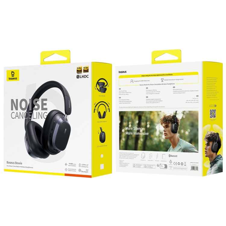 Baseus Bowie Series H1s Head-mounted Noise Reduction Wireless Headphone(Black) Baseus Bowie Series H1s Head-mounted Noise Reduction Wireless Headphone(Black)