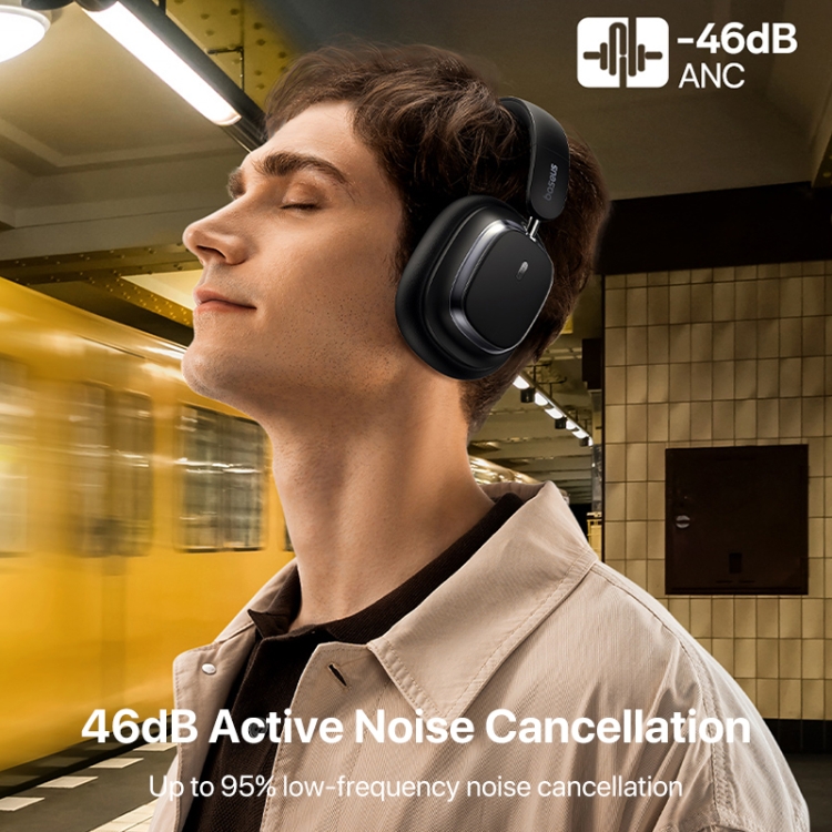 Baseus Bowie Series H1s Head-mounted Noise Reduction Wireless Headphone(Black) Baseus Bowie Series H1s Head-mounted Noise Reduction Wireless Headphone(Black)