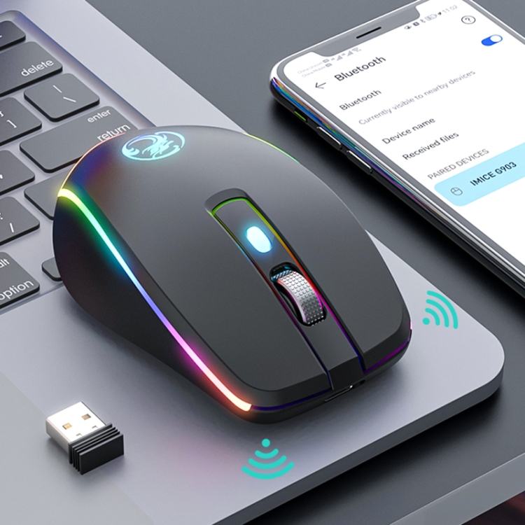 Imice iMICE G903 2.4G Single Mode 6-key Silent Wireless Gaming Mouse(Silver)