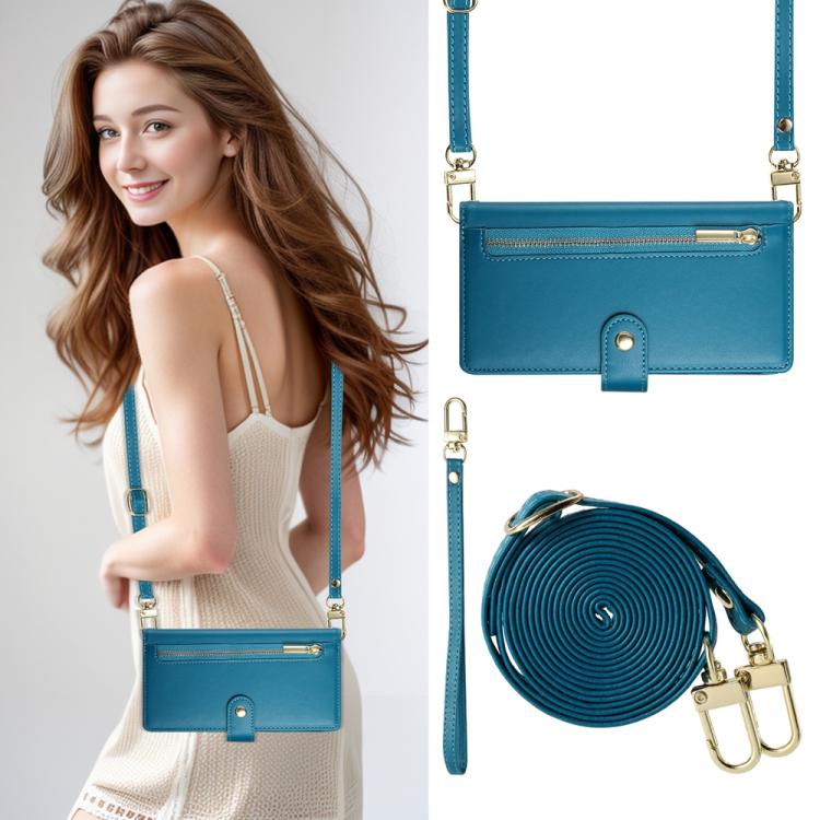 For Redmi Note 14 Pro 4G Nine Card-slot Zipper Wallet Bag Leather Phone Case(Blue)