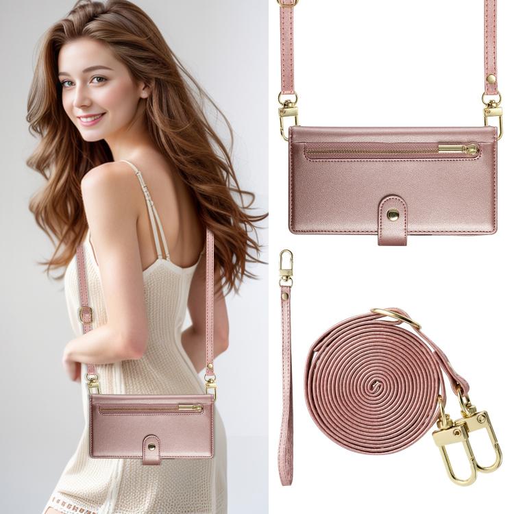 For Redmi Note 15 Pro 5G Global 163.6mm Nine Card-slot Zipper Wallet Bag Leather Phone Case(Pink)