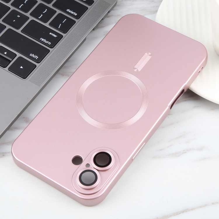 For iPhone 16 Liquid TPU Silicone Solid Color MagSafe Phone Case(Rose Gold) For iPhone 16 Liquid TPU Silicone Solid Color MagSafe Phone Case(Rose Gold)