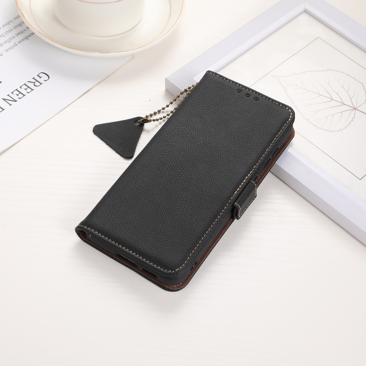 For Samsung Galaxy S25 Ultra 5G Side-Magnetic TJ Genuine Leather RFID Phone Case(Black) For Samsung Galaxy S25 Ultra 5G Side-Magnetic TJ Genuine Leather RFID Phone Case(Black)