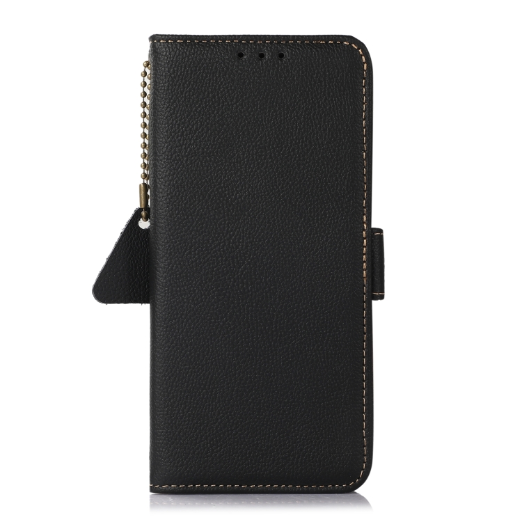 For Samsung Galaxy S25 Ultra 5G Side-Magnetic TJ Genuine Leather RFID Phone Case(Black) For Samsung Galaxy S25 Ultra 5G Side-Magnetic TJ Genuine Leather RFID Phone Case(Black)