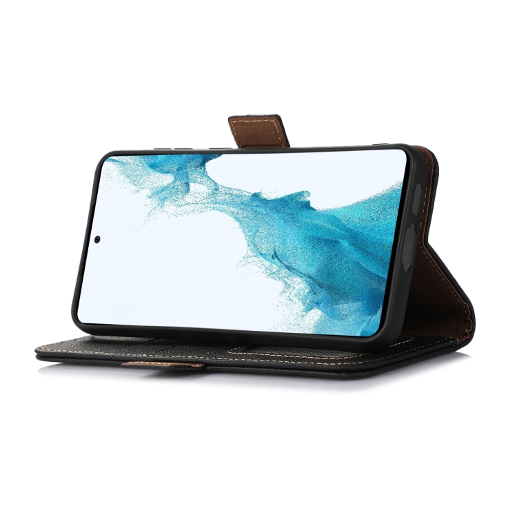 For Samsung Galaxy S25 Ultra 5G Side-Magnetic TJ Genuine Leather RFID Phone Case(Black) For Samsung Galaxy S25 Ultra 5G Side-Magnetic TJ Genuine Leather RFID Phone Case(Black)